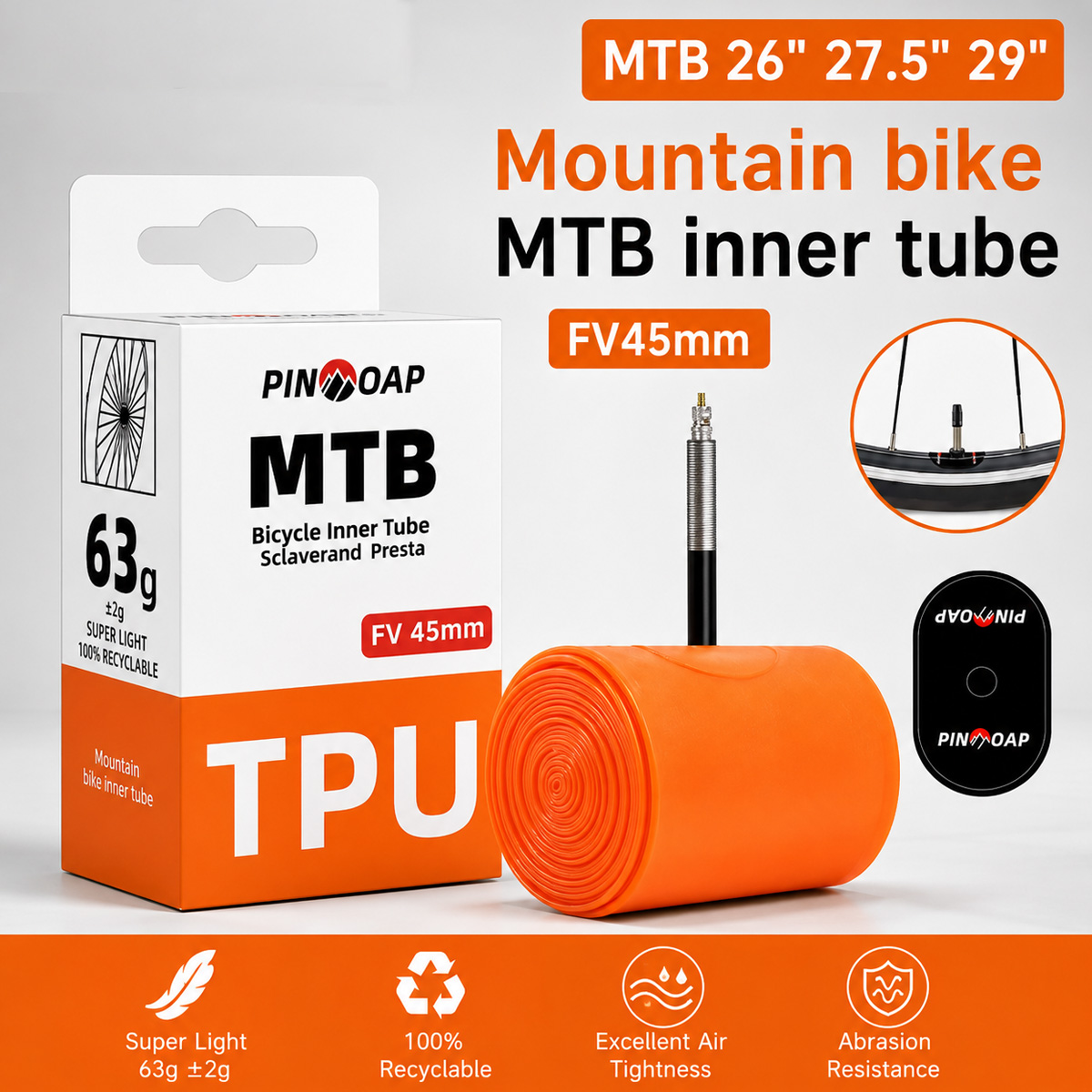 Mountain Biking Tube - أنبوب داخلي للدراجة الجبلية، أنبوب إطار