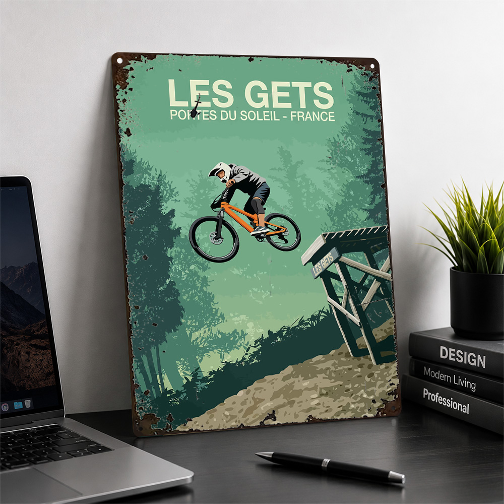 ملصق مطبوع بتصميم قفز الدراجة  - مراجعة Mountain Biking Europe وسعره
